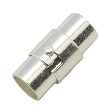 Bajonet magnet lås m/ enderør sølv belagt 4 mm ind hul