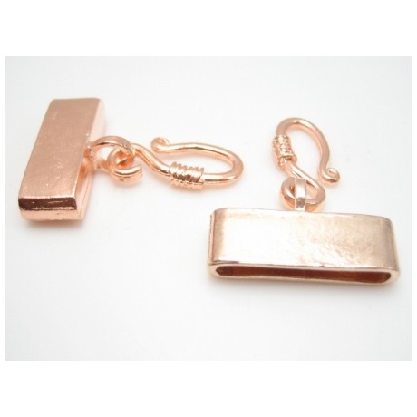 Flad lukkeled Rosen guld 23 x 3 mm