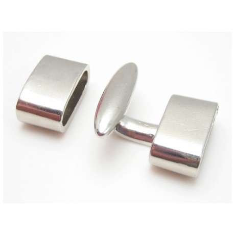 Krog lås platineret indv. 14 x 4,5 mm