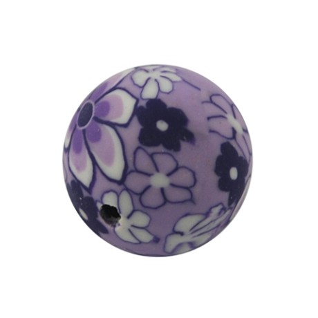 Ler / Fimo perler i smukke farver 12 / 2  mm -6 stk