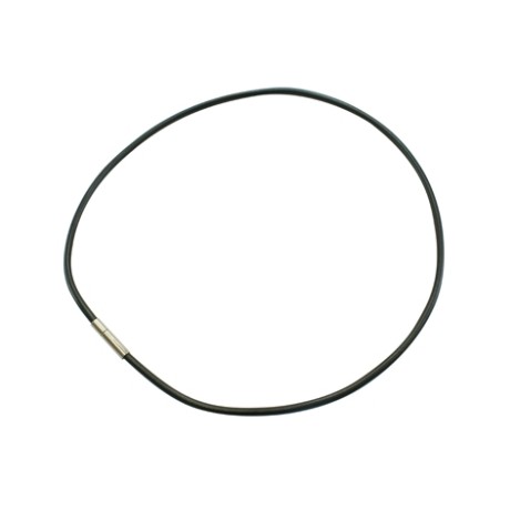 Gummi halskæde 3mm - 46 cm