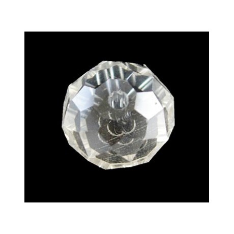 Runde facet glas perler klar 10/7/1 - 6 stk