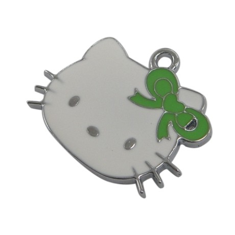 Hello Kitty vedhæng grøn 30 mm
