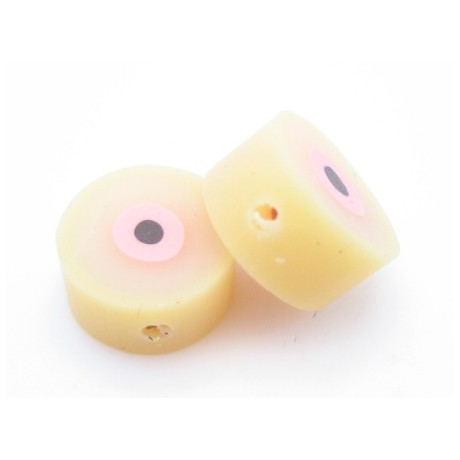 Ler / fimo  frugter  10 / ! mm - 2 stk