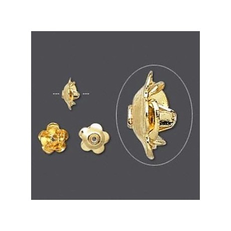 Rose med guld belægning 8 mm - 2 stk