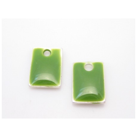 Emalje vedhæng 8 x 5 - 2 stk