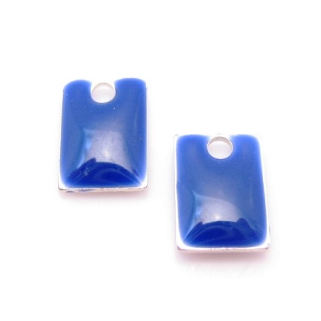 Emalje vedhæng 8 x 5 - 2 stk