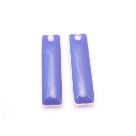 Emalje vedhæng lang Mørk lilla 20 x 6 - 2 stk