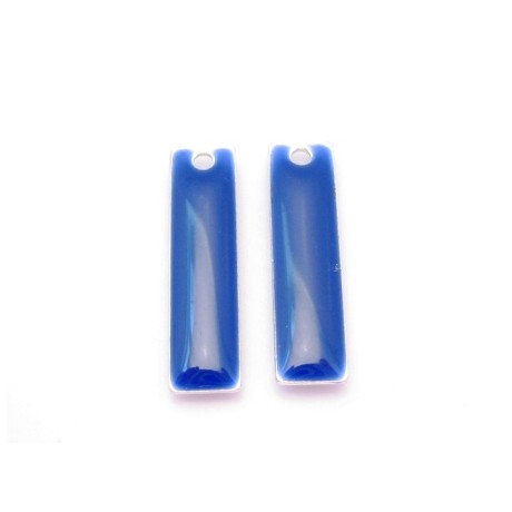 Emalje vedhæng lang  Mørk blå 20 x 6 - 2 stk