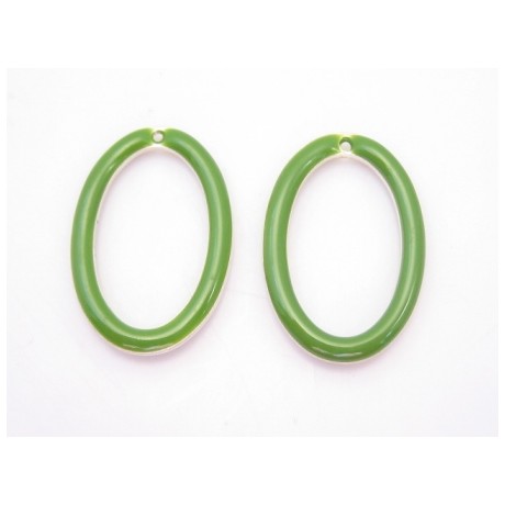 Emalje vedhæng 18 x 12 mm - 2 stk