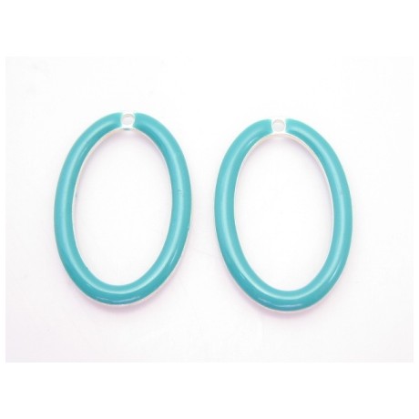 Emalje vedhæng 18 x 12 mm - 2 stk