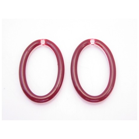 Emalje vedhæng 18 x 12 mm - 2 stk