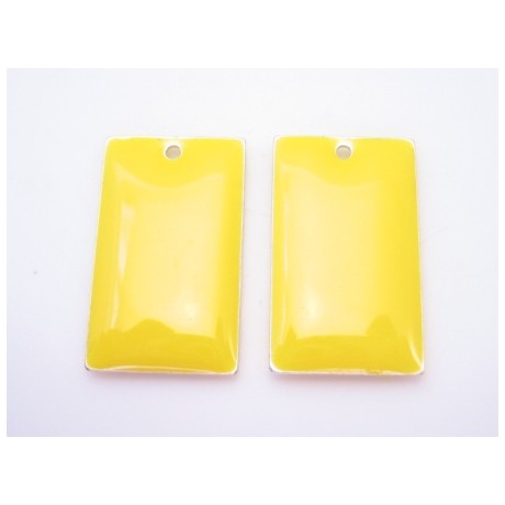 Emalje vedhæng 23 x 14 mm - 2 stk