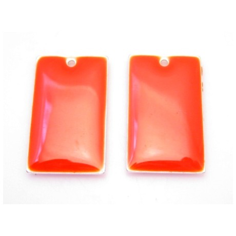 Emalje vedhæng 23 x 14 mm - 2 stk