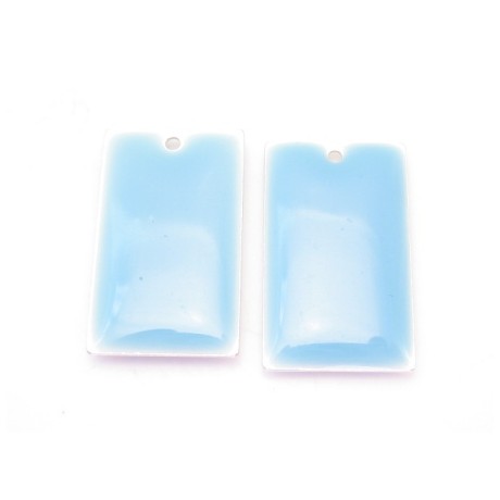 Emalje vedhæng 23 x 14 mm - 2 stk