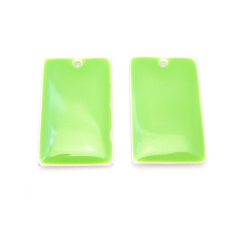 Emalje vedhæng 23 x 14 mm - 2 stk