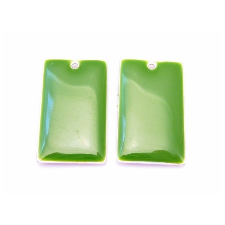Emalje vedhæng 23 x 14 mm - 2 stk
