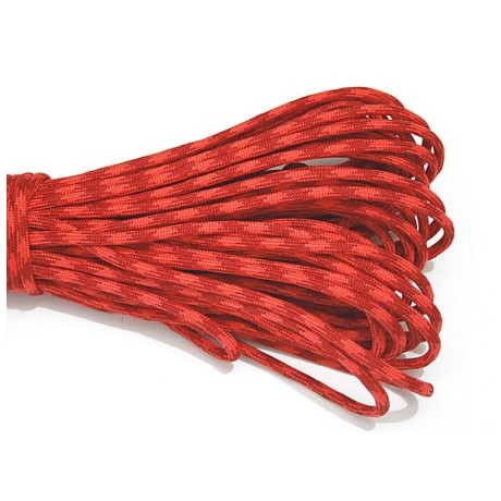 Faldskærmsline 4 mm Rød / Orange - 1 m løbende