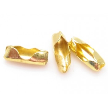 Kuglekæde lås forgyldt 10 stk