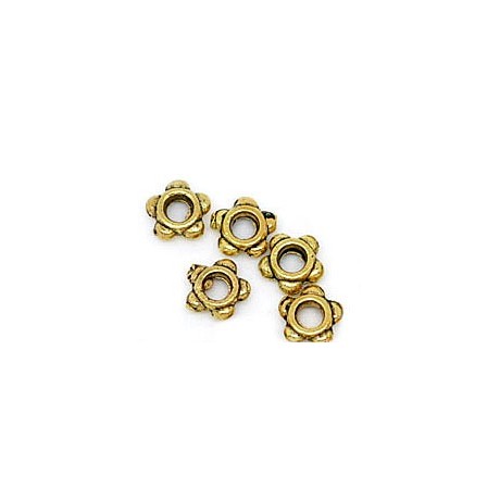 Mellem rondel guld 4 mm - 20 stk