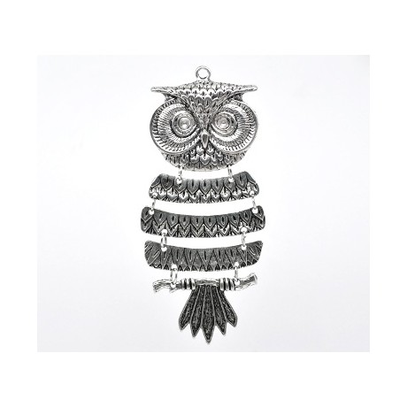 Ugle antik sølv 10 cm
