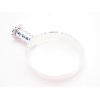 Sølv belagt ring til charms / led 19 mm