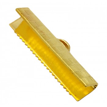 Klemme lukkeled guld 25 mm - 4 stk