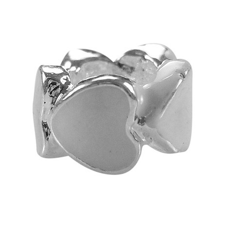 Hjerte led med hvid emalje