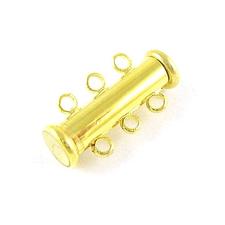 Slide Lås til 3 strenge guld 20mm