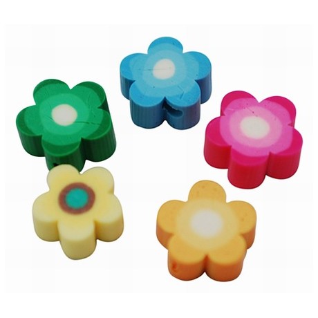 Fimo Blomster mix 10 / 1 mm - 20 stk