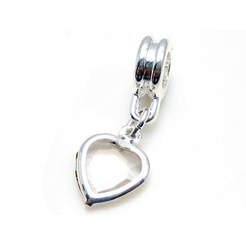 Hjerte sølv belagt 25 mm