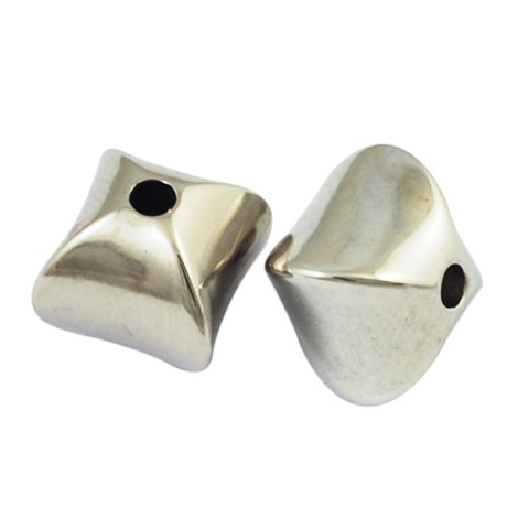 Sølv kube 11 mm - 10 stk