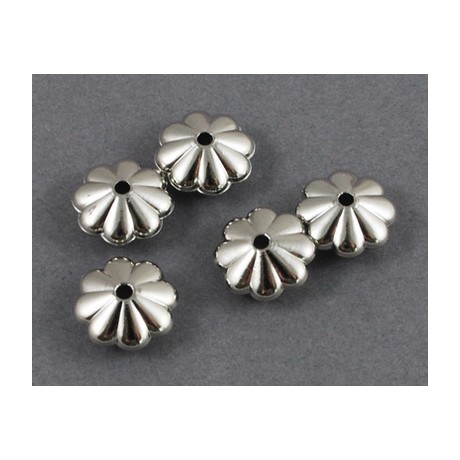 Lækre sølv perler med mønster 10 mm - 20 STK