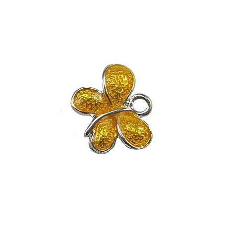 Sommerfugl med gul emalje 14 mm