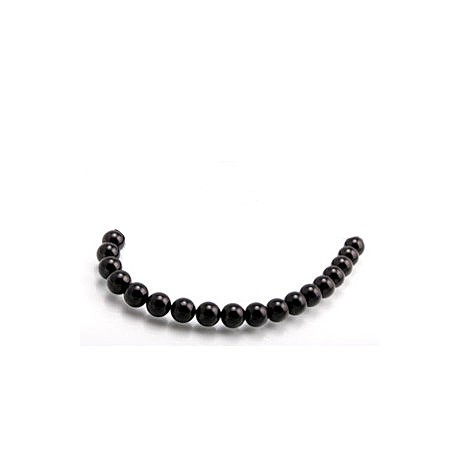 Træperle  5,5 mm - sort - ca 120 stk