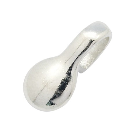 Flot forsølvet vedhæng til at lime på  14 mm - 2 stk