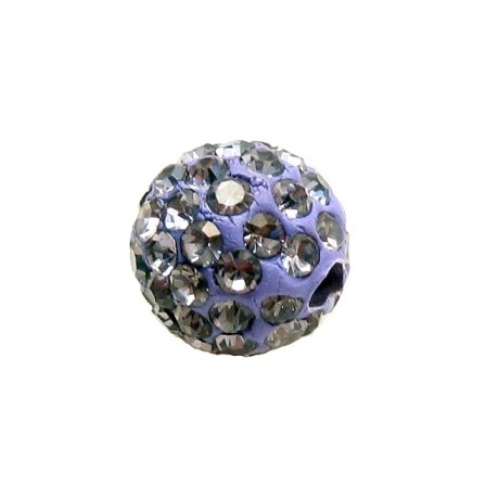 Rhinstens perle 8 mm - lilla