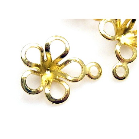 Blomst til at lime resin på GULD - 12 STK