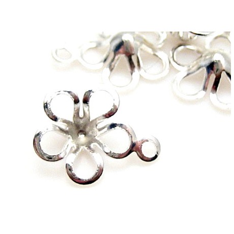 Blomst til at lime resin på SØLV - 12 STK