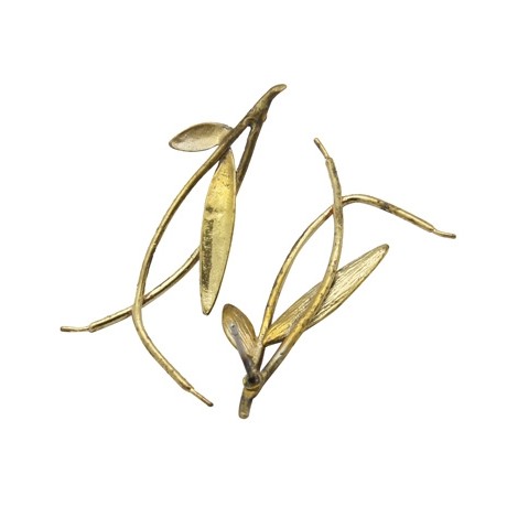 Smukke øreringe messing - 1 par