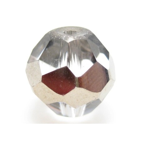 Stor glas facet perle 12 mm