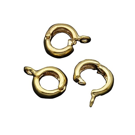 Klik lås til vedhæng 10 mm Guldbelagt