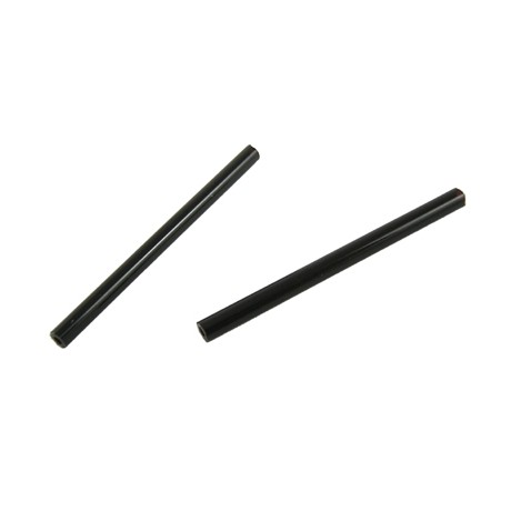 Lange sorte glas rør 34 x 1,8 mm - 25 G