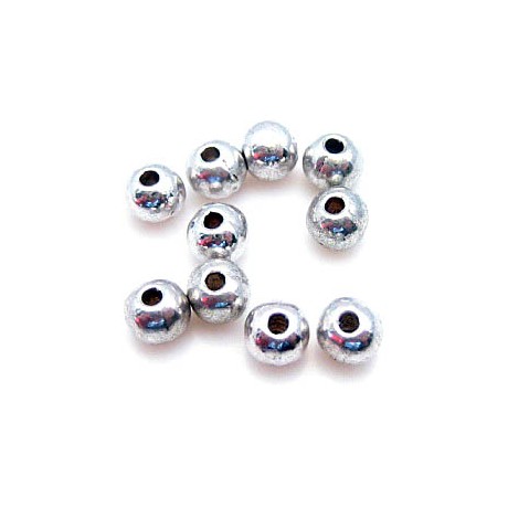 Tibet sølv perle 4 / 1 mm - 10 stk