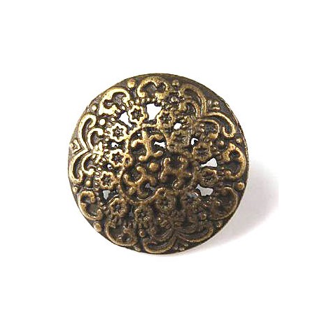 Mørk guld knap - 18 mm