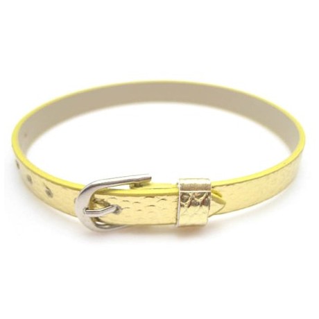 Armbånd til slide charms 22 cm - GULD.