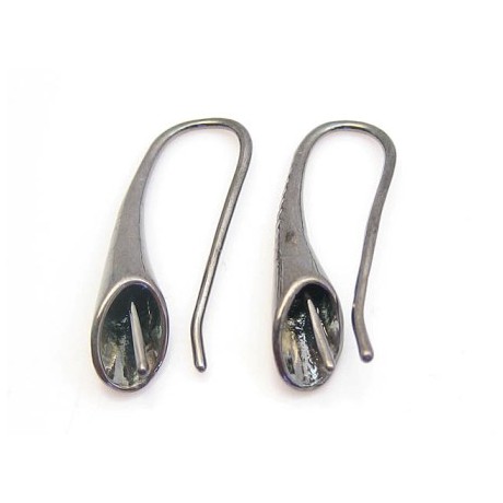 Trompet t/anboret perle sort - 1PAR