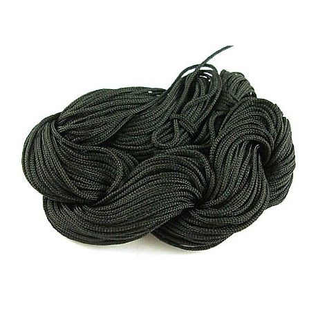 Syntetisk knyttesnor 1 mm - sort - 30 m.