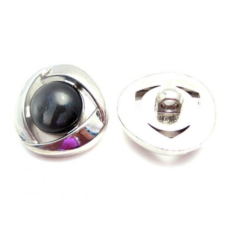 Akryl knap 30 mm - sort