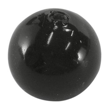 Anboret glas perle 8 mm - SORT - 2 STK
